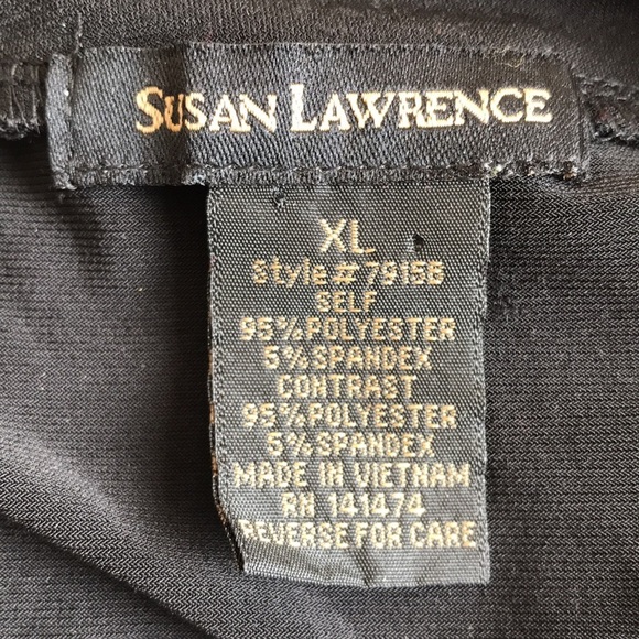 Susan Lawrence floral/animal print high-low top - Picture 7 of 8